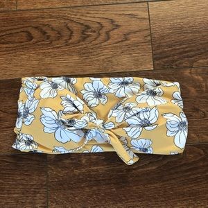 Yellow flower bikini top